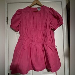 future collective puff sleeve dress with ruching